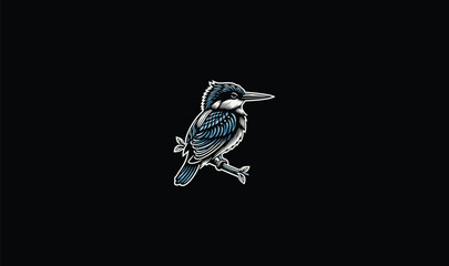 kingfisher sitting, kingfisher logo design,