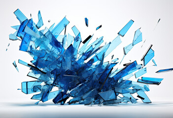 Blue Object Flying in the Air, A Simple, Clear, and Informative Image