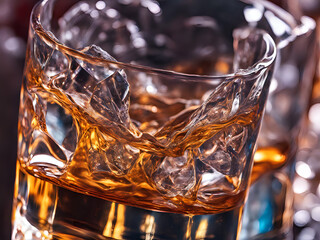 Whiskey mit ein im Glas