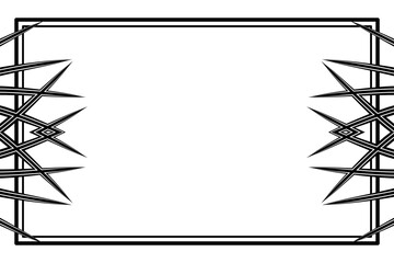 Obraz premium Black and white simple black and white x frame background 