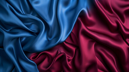 Obraz premium Blue, maroon, & indigo silk background