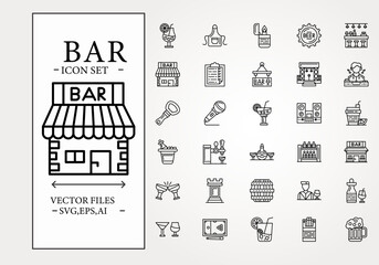 Bar Set File - obrazy, fototapety, plakaty