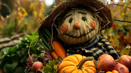 Vegetable Fram Scarecrow