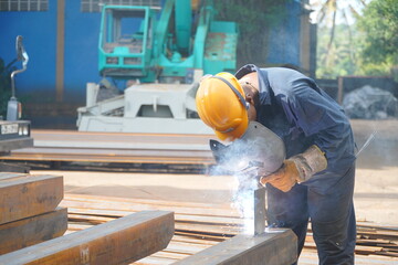 Welder at work