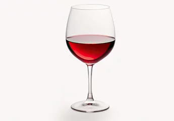 Fotobehang Glass of Red Wine on White Background © Piotr
