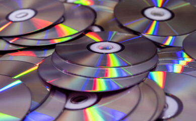 DVD ou CD avec irisation de la lumière