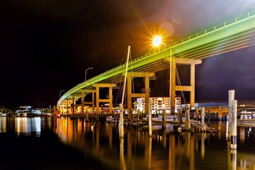 Fototapeta na wymiar Matanzas Pass Bridge in Fort Myers Beach, Florida