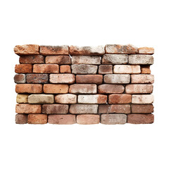 Obraz premium brick wall isolated on transparent background Remove png, Clipping Path, pen tool