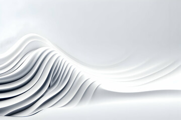 Obraz premium White wave modern soft luxury texture with geometric abstraction. Abstract dynamic background.
