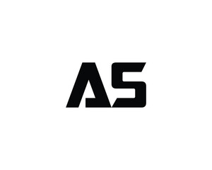 AS LOGO DESIGN VECTOR TEMPLATE