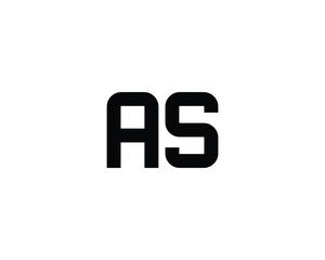 Fototapeta premium AS LOGO DESIGN VECTOR TEMPLATE