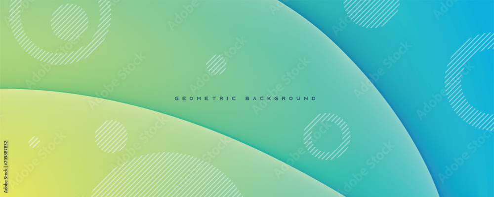 Canvas Prints abstract gradient green tosca geometric shapes background