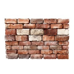 Fototapeta premium brick wall isolated on transparent background Remove png, Clipping Path, pen tool