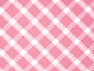 The texture of the pink checkered fabric