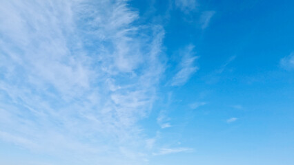pretty huge bright clouds in the blue sky bg - photo of nature