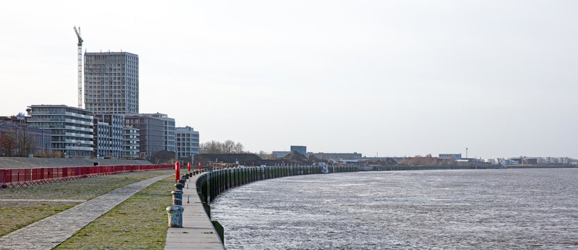 Belgium, Antwerp, Schelde River, Waterfront