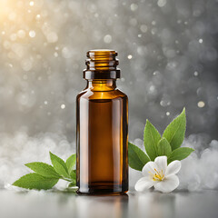 30 ml essential oil glass bottle - natural health concept – Ai generative