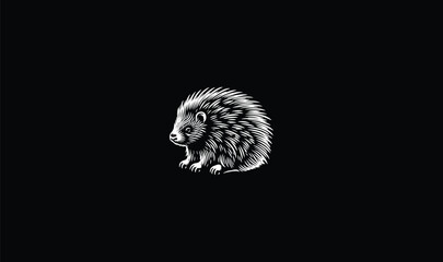 porcupine design, porcupine art design logo