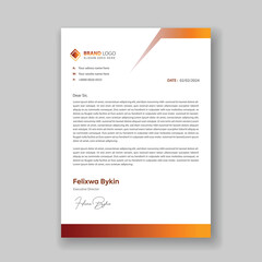 Modern and professional company business letterhead template design