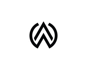 AW WA LOGO DESIGN VECTOR TEMPLATE