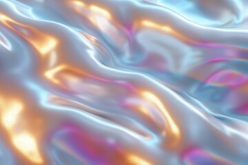 Obraz premium Metallic abstract wavy liquid background layout design tech innovation