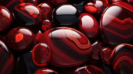 red marble balls - obrazy, fototapety, plakaty