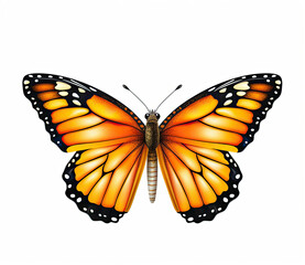 Large Orange Butterfly With Black Spots on Wings