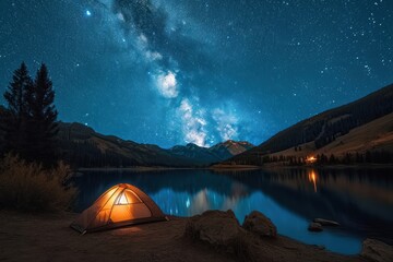 Camping under the Milky Way in Lake City Colorado