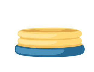 Bouncy inflatable tower vector illustration isolated on white background
