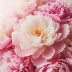 Natural background of close up peony flower pink color.