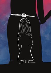 brave Girl Facing Childhood Bullying or abuse