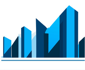 A growth chart trending upwards. vektor icon illustation