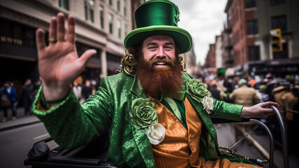 Fototapeta premium Saint Patrick's Day Parade in Dublin, Ireland