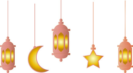 ramadan lantern illustration.ramadan kareem background vector. - obrazy, fototapety, plakaty