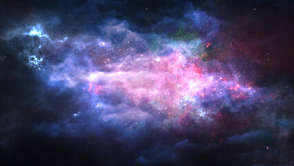 Galaxy and nebula Furnished by NASA. Sky blue purple