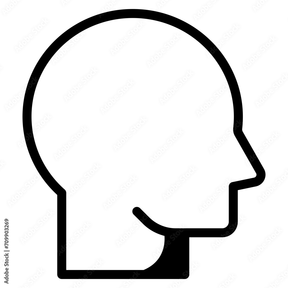 Sticker head, thinking