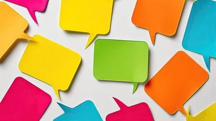 Deurstickers Colorful speech bubbles on a white background © Олег Фадеев