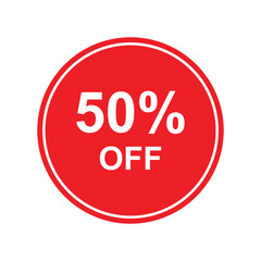 50% off sale discount promo icon vector