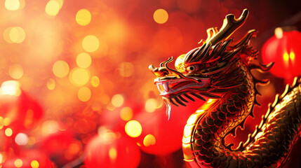 Green dragon, symbol of 2024 year 