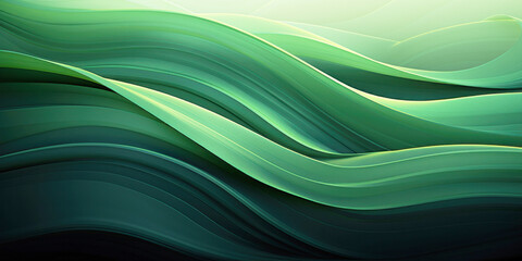 Obraz premium Abstract organic green lines as wallpaper background illustration.