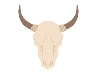 Cattle skull vector illustration isolated on white background