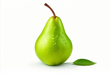 High quality detailed pear isolated on white background for advertising and promotional use