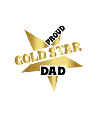 proud gold star dad svg