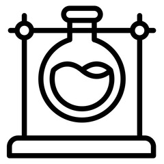 Chemistry lab flask icon