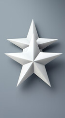 Obraz premium White star shapes, on a light gray background created with Generative Ai