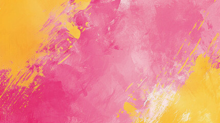 Pink and yellow grunge abstract banner background