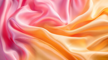 Obraz premium Pink and yellow silk background 