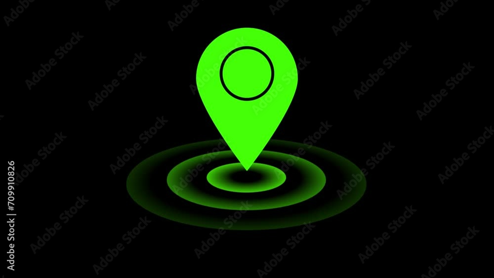 Poster position positioning radio wave animation, alpha channel