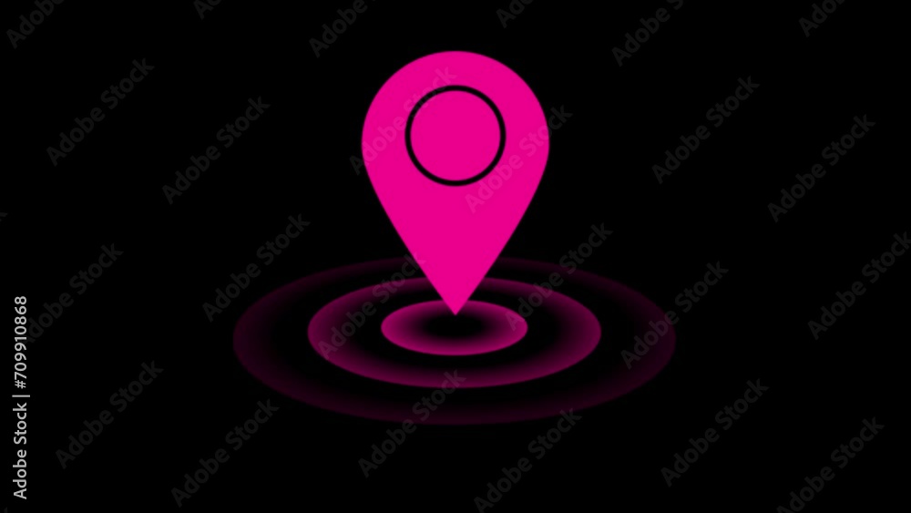 Poster position positioning radio wave animation, alpha channel