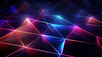 Obraz premium Colourful neon lines abstract digital background 